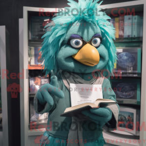 Blågrøn Harpy maskot...