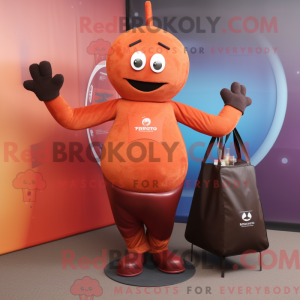 Rust Acrobat mascot costume...