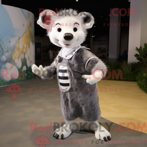 Grey Badger maskot kostume...