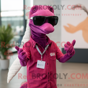 Costume de mascotte Magenta...