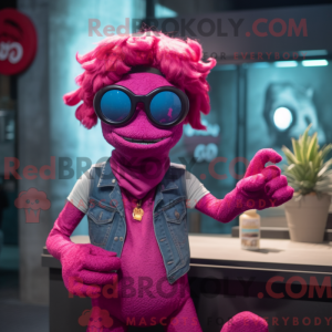Costume de mascotte Magenta...