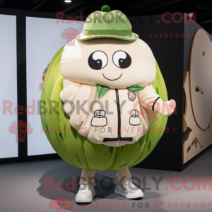 Cream Melon mascot costume...