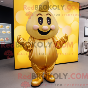 Gold Plum mascot costume...