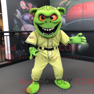 Lime Green Vampire mascot...