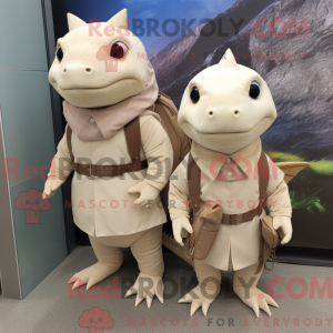 Beige Axolotls mascot...