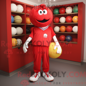 Red Juggle mascot costume...