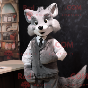 Silver Fox-maskotdraktfigur...