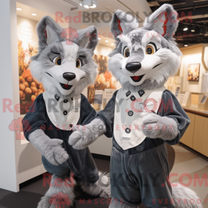 Silver Fox-maskotdraktfigur...