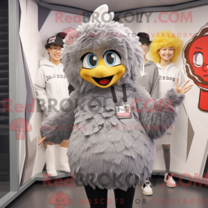 Gray Fried Chicken mascot...