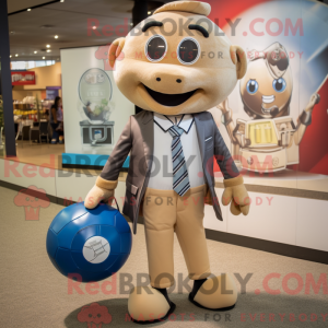 Tan Soccer Goal maskot...