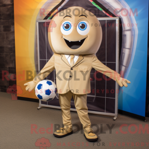 Tan Soccer Goal mascot...