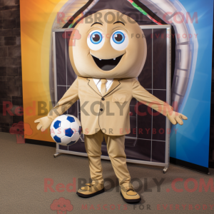 Tan Soccer Goal maskot...