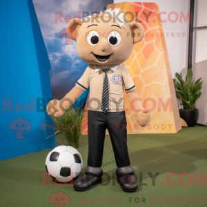 Tan Soccer Goal maskot...