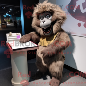 Brauner Pavian Maskottchen...