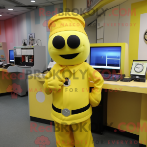 Yellow Television mascot...