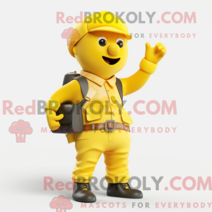 Yellow Television mascot...