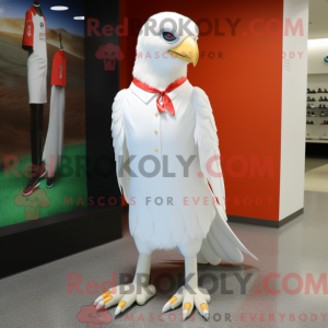 White Hawk mascot costume...