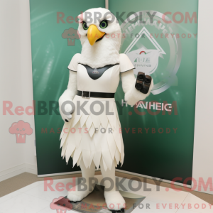 White Hawk mascot costume...