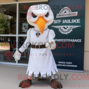 White Hawk mascot costume...