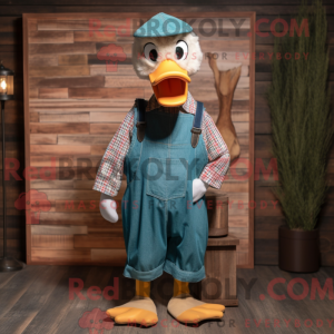 Teal Geese mascot costume...