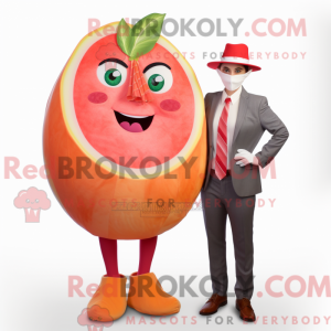 Rød grapefrugt maskot...