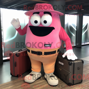 Pink Lasagna mascot costume...