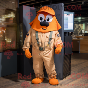 Orange Ghost Maskottchen...