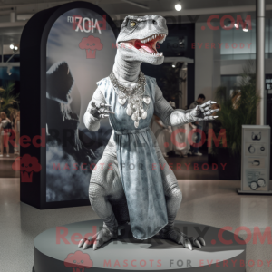 Silver Allosaurus mascot...