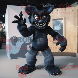 Black Demon maskot kostume...