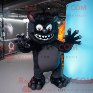 Black Demon maskot kostume...