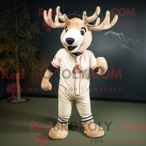 Cream Reindeer mascot...