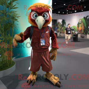 Brun Macaw-maskotdraktfigur...