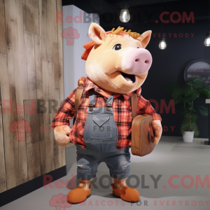 Postava maskota Rust Pig...