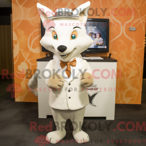 Cream Fox mascot costume...