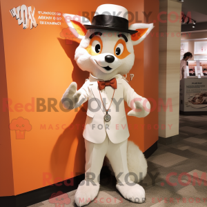 Creme Fox-maskotdraktfigur...