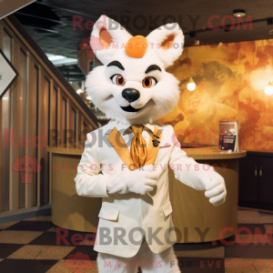 Cream Fox mascot costume...