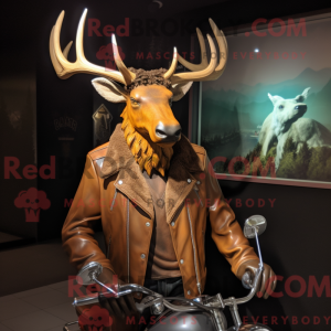 Tan Irish Elk mascot...