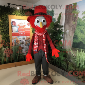 Red Scarecrow mascot...