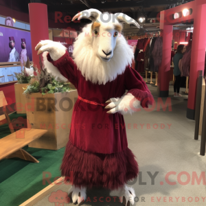 Maroon Angora Goat mascot...