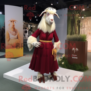 Maroon Angora Goat mascot...
