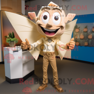 Tan Tooth Fairy mascot...