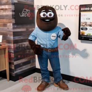 Sort Chocolate Bar maskot...