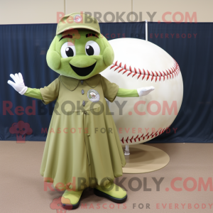 Olive Baseball Ball mascot...