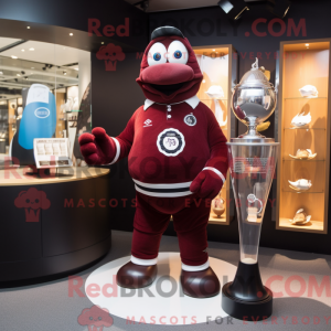 Maroon Hourglass mascot...