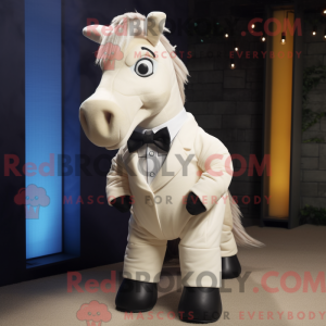 Cream Quagga mascot costume...