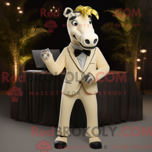 Cream Quagga mascot costume...