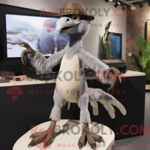 Grå Archaeopteryx maskot...