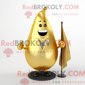 Gold Pear mascot costume...