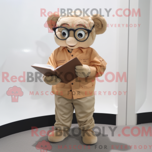 Beige Apricot mascot...