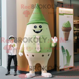 Olive Ice Cream Cone mascot...